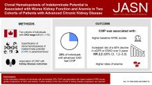 Association of Clonal Hematopoiesis of Indeterminate Potential with Worse Kidney Function and Anemia in Two Cohorts of Patients with Advanced Chronic Kidney Disease
